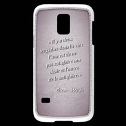 Coque Samsung Galaxy S5 Mini Tragédie Rose Citation Oscar Wilde