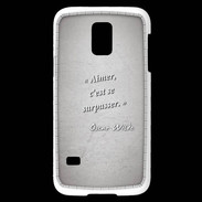 Coque Samsung Galaxy S5 Mini Aimer Gris Citation Oscar Wilde