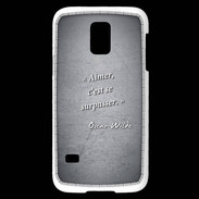 Coque Samsung Galaxy S5 Mini Aimer Noir Citation Oscar Wilde