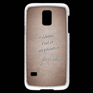 Coque Samsung Galaxy S5 Mini Aimer Rouge Citation Oscar Wilde