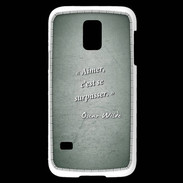 Coque Samsung Galaxy S5 Mini Aimer Vert Citation Oscar Wilde