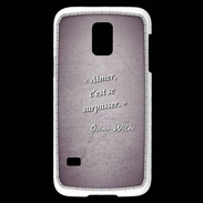 Coque Samsung Galaxy S5 Mini Aimer Violet Citation Oscar Wilde
