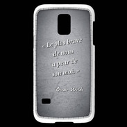 Coque Samsung Galaxy S5 Mini Brave Noir Citation Oscar Wilde