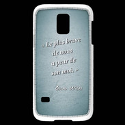 Coque Samsung Galaxy S5 Mini Brave Turquoise Citation Oscar Wilde