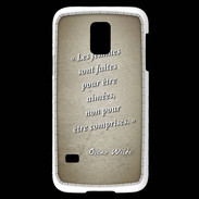 Coque Samsung Galaxy S5 Mini Femmes comprises Sepia Citation Oscar Wilde
