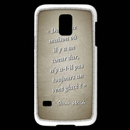 Coque Samsung Galaxy S5 Mini Maison coeur Sepia Citation Oscar Wilde