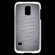 Coque Samsung Galaxy S5 Mini Saint pêcheur Noir Citation Oscar Wilde