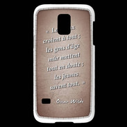 Coque Samsung Galaxy S5 Mini Les vieux Rouge Citation Oscar Wilde