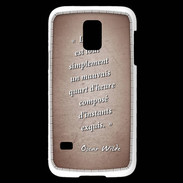 Coque Samsung Galaxy S5 Mini Quart d'heure Rouge Citation Oscar Wilde