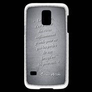 Coque Samsung Galaxy S5 Mini Sagesse rêves Noir Citation Oscar Wilde
