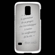 Coque Samsung Galaxy S5 Mini Spectateur Gris Citation Oscar Wilde