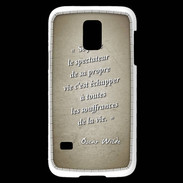 Coque Samsung Galaxy S5 Mini Spectateur Sepia Citation Oscar Wilde