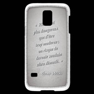 Coque Samsung Galaxy S5 Mini Trop moderne Gris Citation Oscar Wilde
