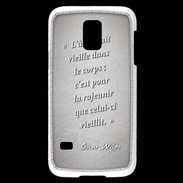 Coque Samsung Galaxy S5 Mini Ame nait Gris Citation Oscar Wilde