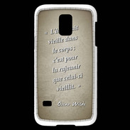 Coque Samsung Galaxy S5 Mini Ame nait Sepia Citation Oscar Wilde