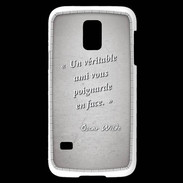 Coque Samsung Galaxy S5 Mini Ami poignardée Gris Citation Oscar Wilde