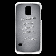 Coque Samsung Galaxy S5 Mini Ami poignardée Noir Citation Oscar Wilde