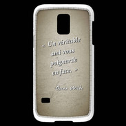 Coque Samsung Galaxy S5 Mini Ami poignardée Sepia Citation Oscar Wilde
