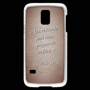 Coque Samsung Galaxy S5 Mini Ami poignardée Rouge Citation Oscar Wilde