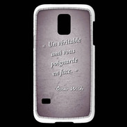 Coque Samsung Galaxy S5 Mini Ami poignardée Violet Citation Oscar Wilde