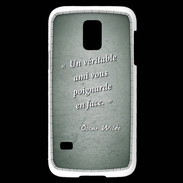 Coque Samsung Galaxy S5 Mini Ami poignardée Vert Citation Oscar Wilde