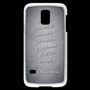 Coque Samsung Galaxy S5 Mini Avis gens Noir Citation Oscar Wilde