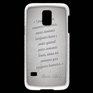Coque Samsung Galaxy S5 Mini Bons heureux Gris Citation Oscar Wilde