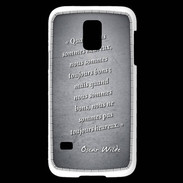 Coque Samsung Galaxy S5 Mini Bons heureux Noir Citation Oscar Wilde