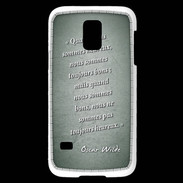 Coque Samsung Galaxy S5 Mini Bons heureux Vert Citation Oscar Wilde