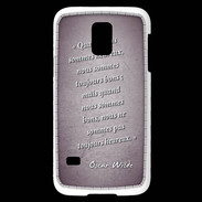 Coque Samsung Galaxy S5 Mini Bons heureux Violet Citation Oscar Wilde