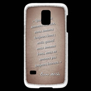 Coque Samsung Galaxy S5 Mini Bons heureux Rouge Citation Oscar Wilde