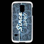 Coque Samsung Galaxy S5 Mini Since crane bleu 1949