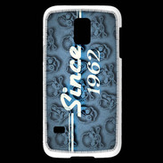 Coque Samsung Galaxy S5 Mini Since crane bleu 1962