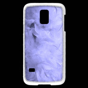 Coque Samsung Galaxy S5 Mini Effet de plumes bleues PR