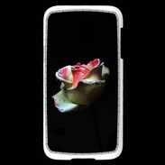 Coque Samsung Galaxy S5 Mini Belle rose sur fond noir PR