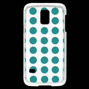 Coque Samsung Galaxy S5 Mini pois bleu clair
