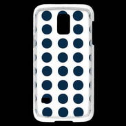 Coque Samsung Galaxy S5 Mini pois bleu marine