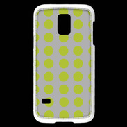 Coque Samsung Galaxy S5 Mini pois gris & vert