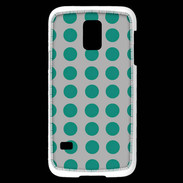 Coque Samsung Galaxy S5 Mini pois gris & turquoise