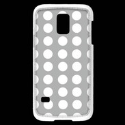Coque Samsung Galaxy S5 Mini pois gris & blanc