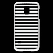 Coque Samsung Galaxy S5 Mini rayures noires et blanches