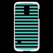 Coque Samsung Galaxy S5 Mini rayures noires et bleues