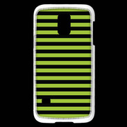 Coque Samsung Galaxy S5 Mini rayures noires et vertes