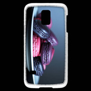 Coque Samsung Galaxy S5 Mini Macaron mauve PR 10