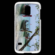 Coque Samsung Galaxy S5 Mini DP Barge en bord de plage 2