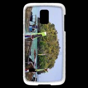 Coque Samsung Galaxy S5 Mini DP Barge en bord de plage