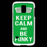 Coque Samsung Galaxy S5 Mini Keep Calm Funky Vert
