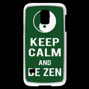 Coque Samsung Galaxy S5 Mini Keep Calm Be Zen Vert