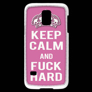 Coque Samsung Galaxy S5 Mini Keep Calm Fuck hard Rose