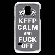 Coque Samsung Galaxy S5 Mini Keep Calm Fuck Off Gris